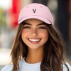 image:imageDALIX Lobster Embroidered Adjustable Cotton Twill Dad Hat for WomenWashed Pink