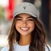 image:imageDALIX Lobster Embroidered Adjustable Cotton Twill Dad Hat for WomenWashed Stone White