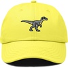image:imageDALIX Velociraptor Embroidered Dinosaur Cotton Summer Outdoor Baseball Cap Dad Hat MensYellow