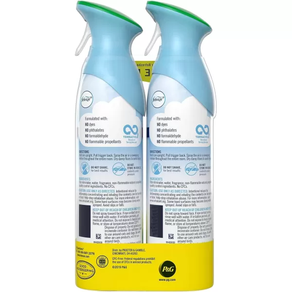 Febreze Air Freshener and Odor Eliminator Spray, Linen &amp; Sky and Hawaiian Aloha Scents, 8.8oz )