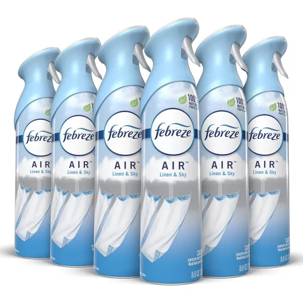 Febreze Air Freshener and Odor Eliminator Spray, Linen &amp; Sky and Hawaiian Aloha Scents, 8.8oz )