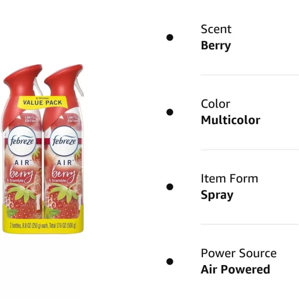 Febreze Air Freshener and Odor Eliminator Spray, Linen &amp; Sky and Hawaiian Aloha Scents, 8.8oz )