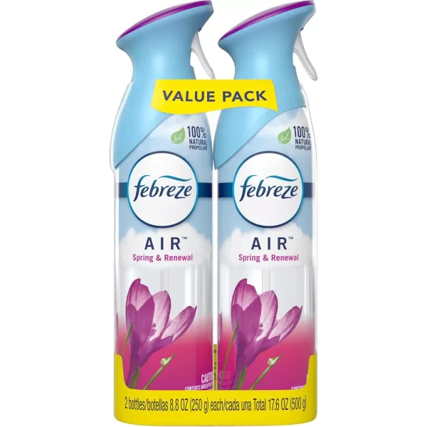 Febreze Air Freshener and Odor Eliminator Spray, Linen &amp; Sky and Hawaiian Aloha Scents, 8.8oz )