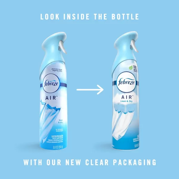 Febreze Air Freshener and Odor Eliminator Spray, Linen &amp; Sky and Hawaiian Aloha Scents, 8.8oz )