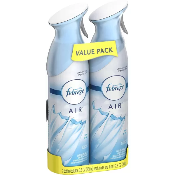 Febreze Air Freshener and Odor Eliminator Spray, Linen &amp; Sky and Hawaiian Aloha Scents, 8.8oz )