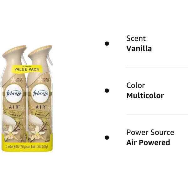 Febreze Air Freshener and Odor Eliminator Spray, Linen &amp; Sky and Hawaiian Aloha Scents, 8.8oz )