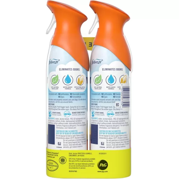 Febreze Air Freshener and Odor Eliminator Spray, Linen &amp; Sky and Hawaiian Aloha Scents, 8.8oz )