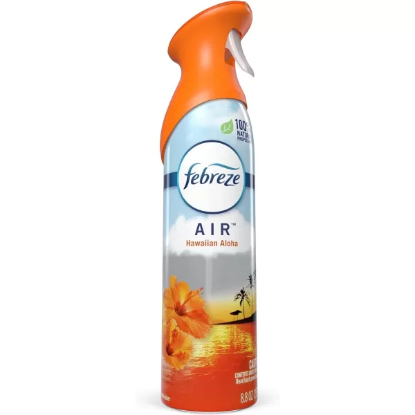 Febreze Air Freshener and Odor Eliminator Spray, Linen &amp; Sky and Hawaiian Aloha Scents, 8.8oz )