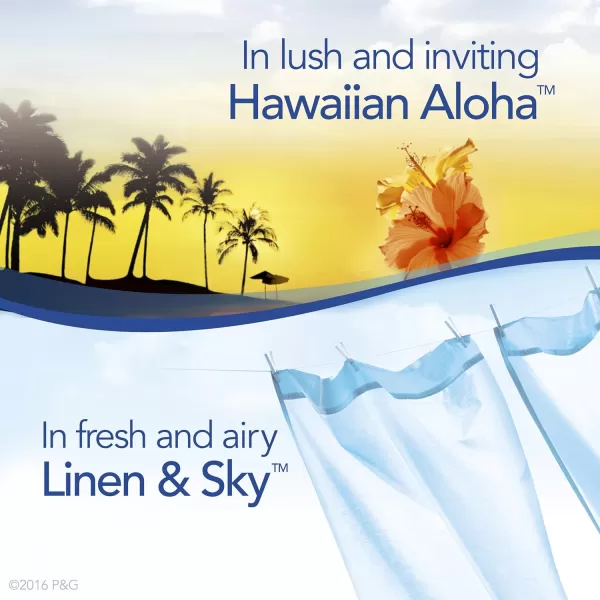 Febreze Air Freshener and Odor Eliminator Spray, Linen &amp; Sky and Hawaiian Aloha Scents, 8.8oz )