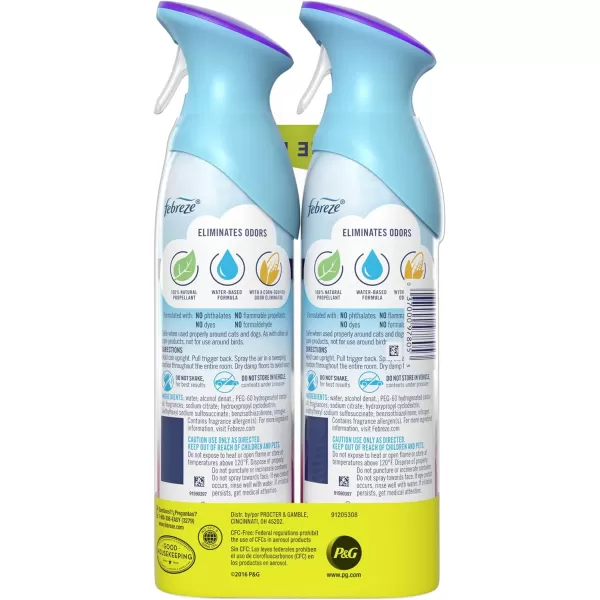 Febreze Air Freshener and Odor Eliminator Spray, Linen &amp; Sky and Hawaiian Aloha Scents, 8.8oz )
