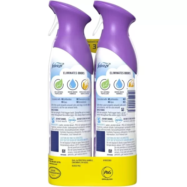 Febreze Air Freshener and Odor Eliminator Spray, Linen &amp; Sky and Hawaiian Aloha Scents, 8.8oz )