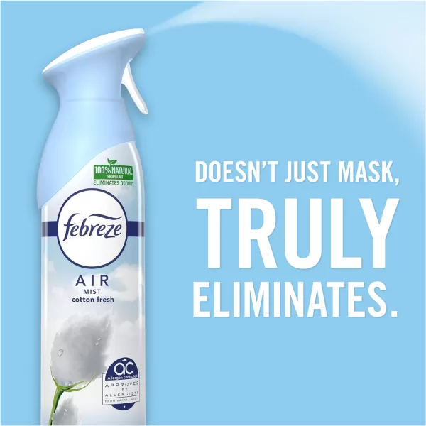 Febreze Air Mist Odor-Fighting Air Freshener Mixed Scent, Southern Lilac Mornings, Georgia Peach Orchard, Sweet Watermelon Vine, 8.8 oz. Aerosol Can, Pack of 3