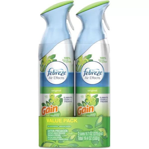 Febreze Car Air Freshener Vent Clip Gain Original Scent, 06 oz. Car Vent Clip, 2 Count)