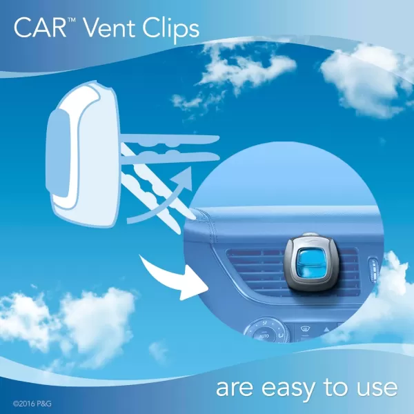 Febreze Car Air Freshener Vent Clip Gain Original Scent, 06 oz. Car Vent Clip, 2 Count)