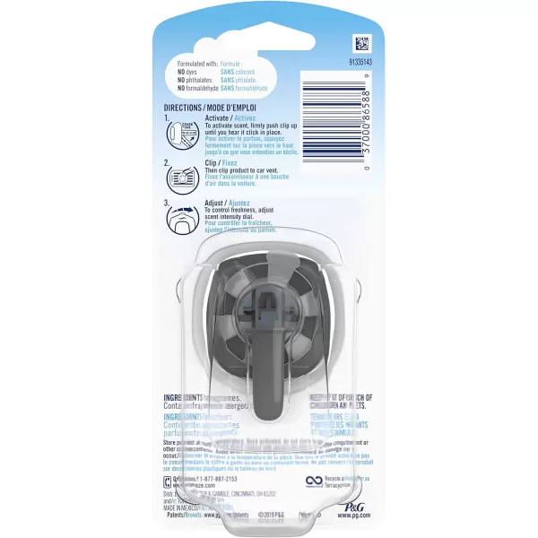 Febreze Car Air Freshener Vent Clip Gain Original Scent, 06 oz. Car Vent Clip, 2 Count)