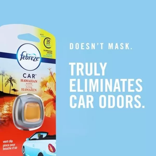 Febreze Car Air Freshener Vent Clip Old Spice Fiji Scent, .07 oz. Car Vent Clip, Pack of 4)