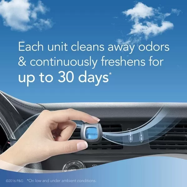 Febreze Car Air Freshener Vent Clips, 2 Linen &amp; Sky and 2 Hawaiian Aloha scents, 4 total clips)