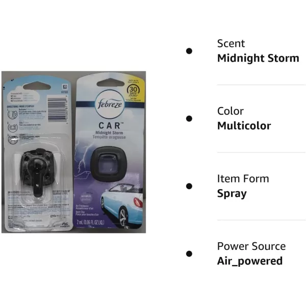 Febreze Car Air Freshener Vent Clips, 2 Linen &amp; Sky and 2 Hawaiian Aloha scents, 4 total clips)