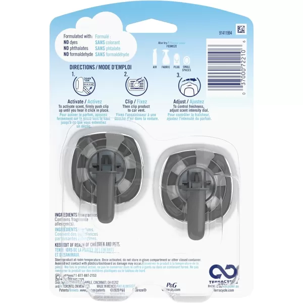 Febreze Car Air Freshener Vent Clips, 2 Linen &amp; Sky and 2 Hawaiian Aloha scents, 4 total clips)