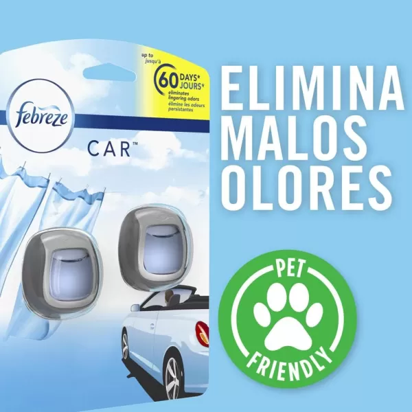 Febreze Car Air Freshener Vent Clips, 2 Linen &amp; Sky and 2 Hawaiian Aloha scents, 4 total clips)