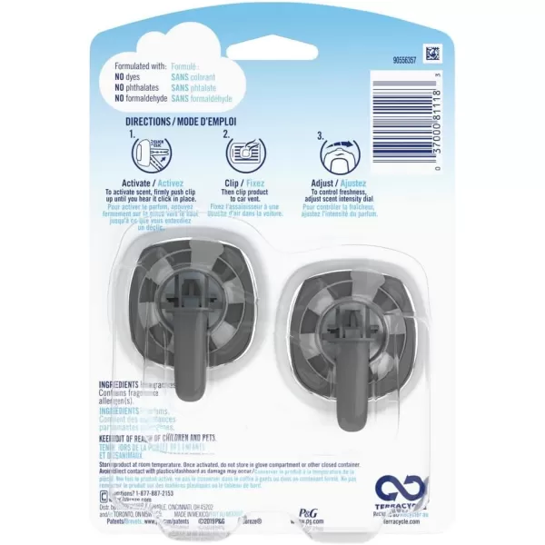 Febreze Car Air Freshener Vent Clips, 2 Linen &amp; Sky and 2 Hawaiian Aloha scents, 4 total clips)