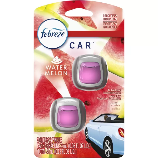Febreze Car Air Freshener Vent Clips, 2 Linen &amp; Sky and 2 Hawaiian Aloha scents, 4 total clips)