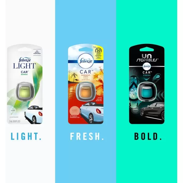 Febreze Car Air Freshener Vent Clips, 2 Linen &amp; Sky and 2 Hawaiian Aloha scents, 4 total clips)