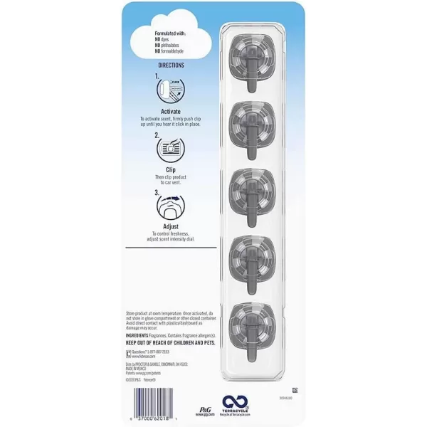 Febreze Car Air Freshener Vent Clips, 2 Linen &amp; Sky and 2 Hawaiian Aloha scents, 4 total clips)