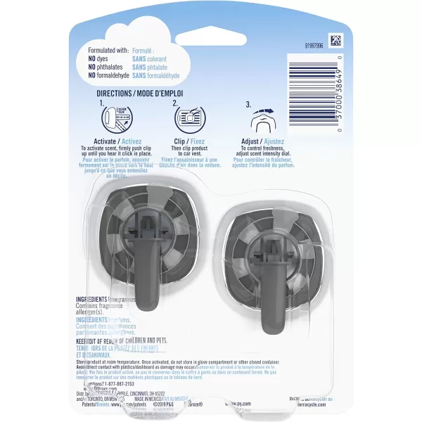 Febreze Car Air Freshener Vent Clips, 2 Linen &amp; Sky and 2 Hawaiian Aloha scents, 4 total clips)