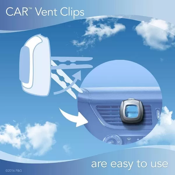 Febreze Car Air Freshener Vent Clips, 2 Linen &amp; Sky and 2 Hawaiian Aloha scents, 4 total clips)
