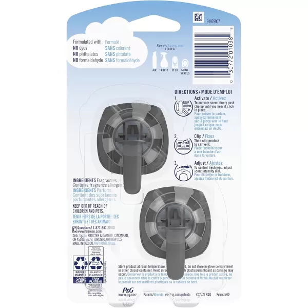 Febreze Car Air Freshener Vent Clips, 2 Linen &amp; Sky and 2 Hawaiian Aloha scents, 4 total clips)