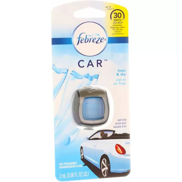 Febreze Car Air Freshener Vent Clips, 2 Linen &amp; Sky and 2 Hawaiian Aloha scents, 4 total clips)