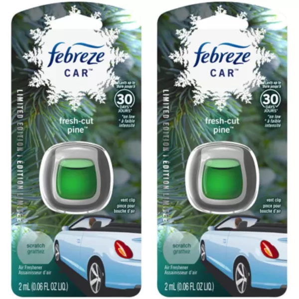 Febreze Car Air Freshener Vent Clips, 2 Linen &amp; Sky and 2 Hawaiian Aloha scents, 4 total clips)