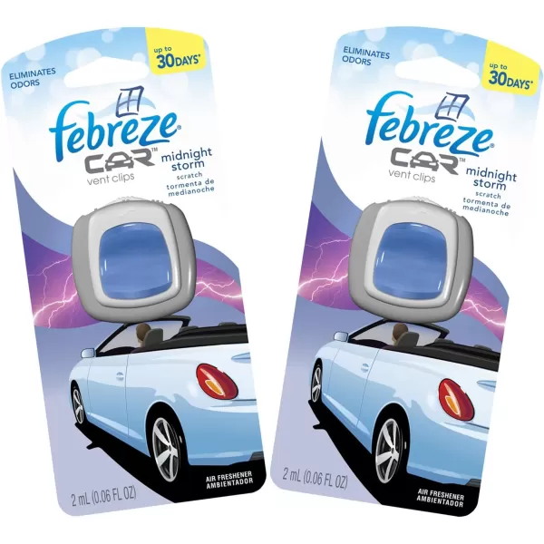 Febreze Car Air Freshener Vent Clips, 2 Linen &amp; Sky and 2 Hawaiian Aloha scents, 4 total clips)