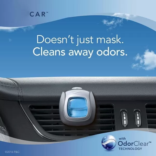 Febreze Car Air Freshener Vent Clips, 2 Linen &amp; Sky and 2 Hawaiian Aloha scents, 4 total clips)