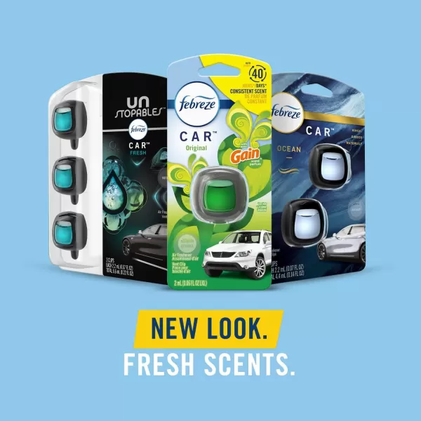 Febreze Car Air Freshener Vent Clips, 2 Linen &amp; Sky and 2 Hawaiian Aloha scents, 4 total clips)