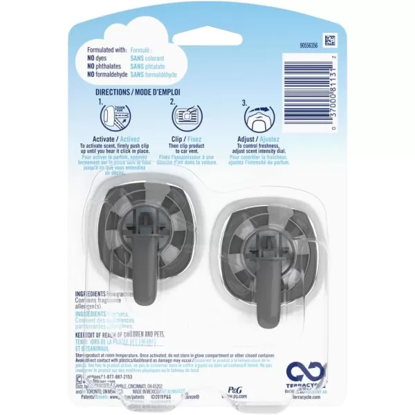 Febreze Car Air Freshener Vent Clips, 2 Linen &amp; Sky and 2 Hawaiian Aloha scents, 4 total clips)