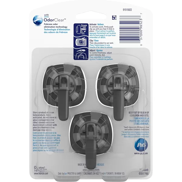 Febreze Car Air Freshener Vent Clips, 2 Linen &amp; Sky and 2 Hawaiian Aloha scents, 4 total clips)