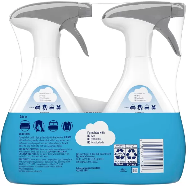 Febreze Fabric Spray, Odor Fighter for Strong Odor, Refresher Spray PLUS with Clean Scent, 16.9 Fl Oz )