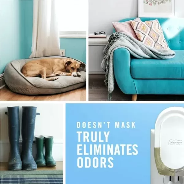 Febreze Odor-Fighting Fade Defy PLUG Air Freshener, Downy April Fresh, Gain Original, Linen &amp; Sky,  .87 fl. oz. Oil Refills