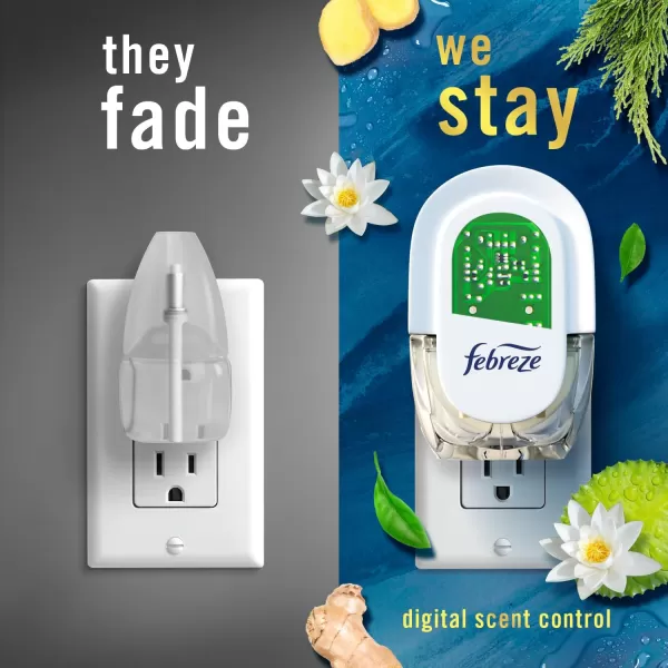 Febreze Odor-Fighting Fade Defy PLUG Air Freshener, Downy April Fresh, Gain Original, Linen &amp; Sky,  .87 fl. oz. Oil Refills