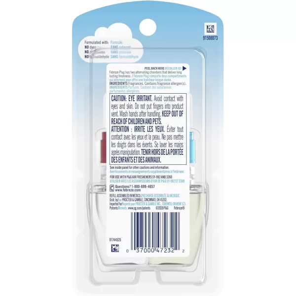 Febreze Odor-Fighting Fade Defy PLUG Air Freshener, Downy April Fresh, Gain Original, Linen &amp; Sky,  .87 fl. oz. Oil Refills