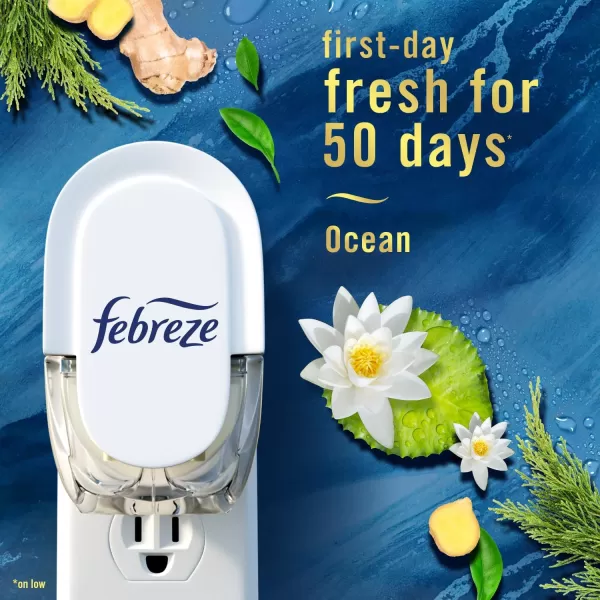Febreze Odor-Fighting Fade Defy PLUG Air Freshener, Downy April Fresh, Gain Original, Linen &amp; Sky,  .87 fl. oz. Oil Refills