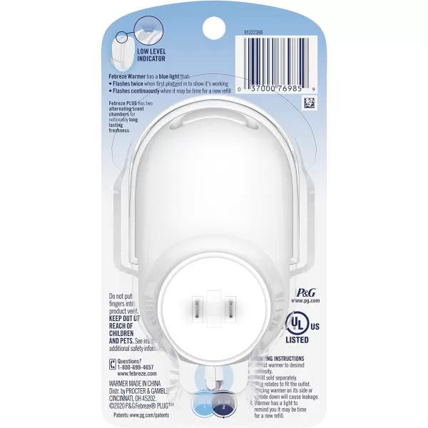 Febreze Odor-Fighting Fade Defy PLUG Air Freshener, Mountain, Ocean, Amber,  .87 fl. oz. Oil Refills)