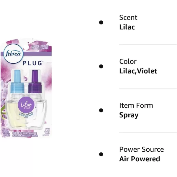 Febreze Odor-Fighting Fade Defy PLUG Air Freshener, Mountain, Ocean, Amber,  .87 fl. oz. Oil Refills)