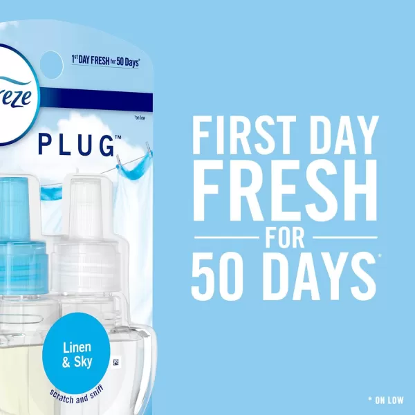 Febreze Odor-Fighting Fade Defy PLUG Air Freshener, Mountain, Ocean, Amber,  .87 fl. oz. Oil Refills)