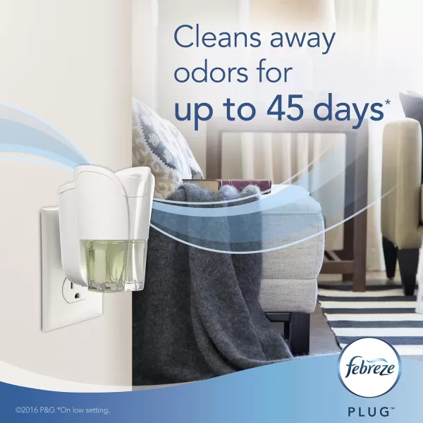 Febreze Odor-Fighting Fade Defy PLUG Air Freshener, Mountain, Ocean, Amber,  .87 fl. oz. Oil Refills)