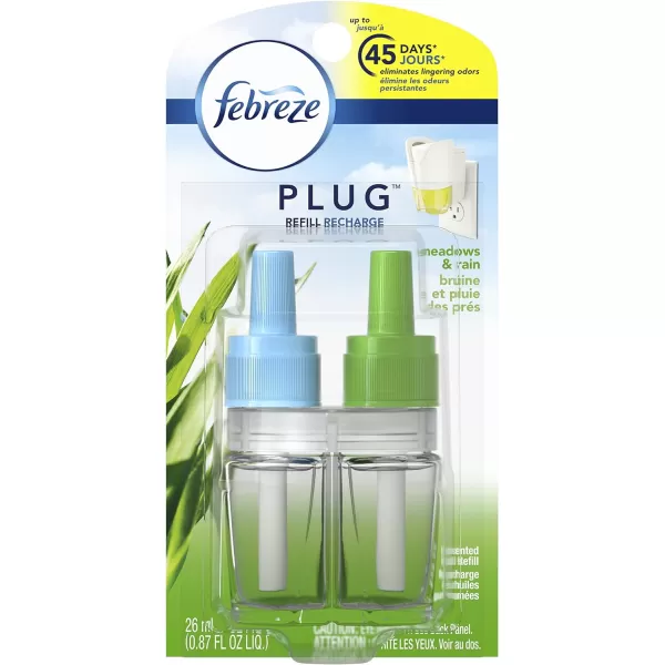 Febreze Odor-Fighting Fade Defy PLUG Air Freshener, Mountain, Ocean, Amber,  .87 fl. oz. Oil Refills)