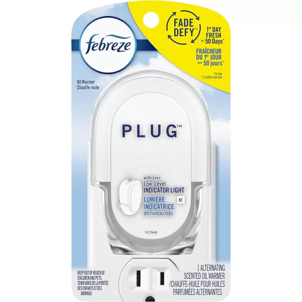 Febreze Odor-Fighting Fade Defy PLUG Air Freshener, Mountain, Ocean, Amber,  .87 fl. oz. Oil Refills)