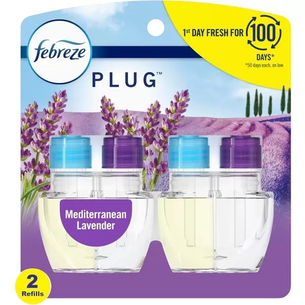 Febreze Odor-Fighting Fade Defy PLUG Air Freshener, Mountain, Ocean, Amber,  .87 fl. oz. Oil Refills)